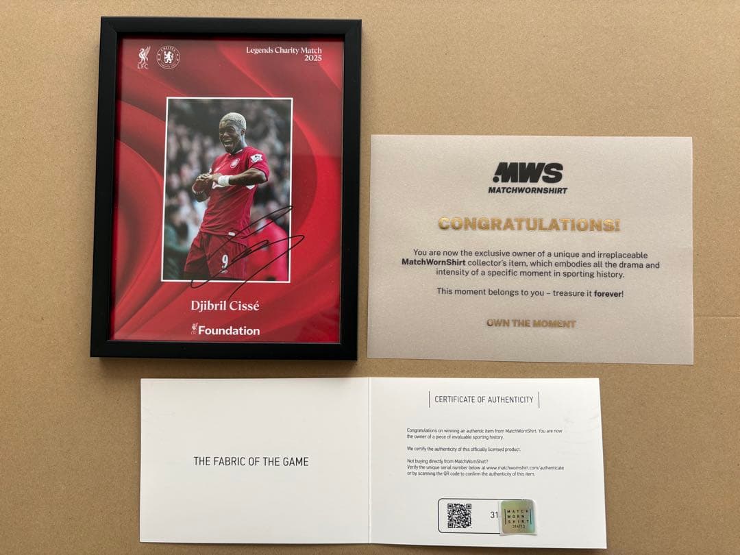 リバプール シセ(Djibril Cissé)直筆サイン入り 記念品