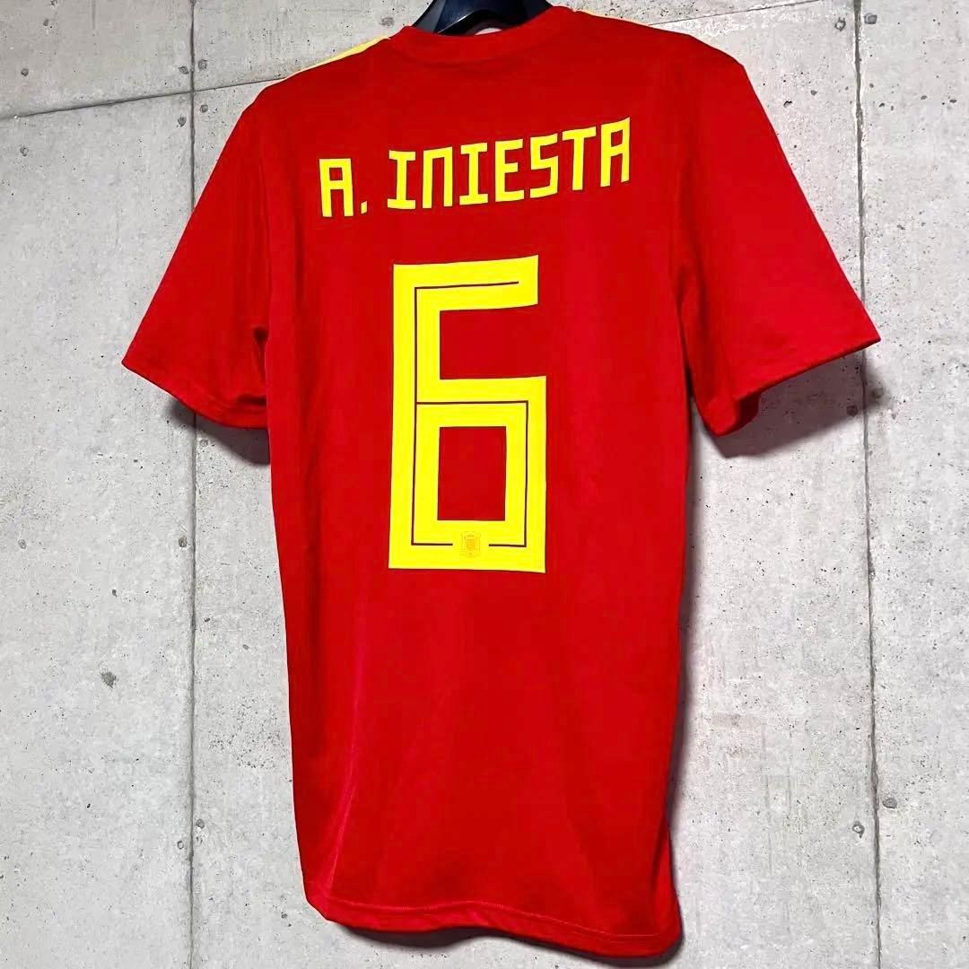 【新品/タグ付き】2018ロシアW杯 スペイン代表 ♯6 イニエスタ【Lサイズ】