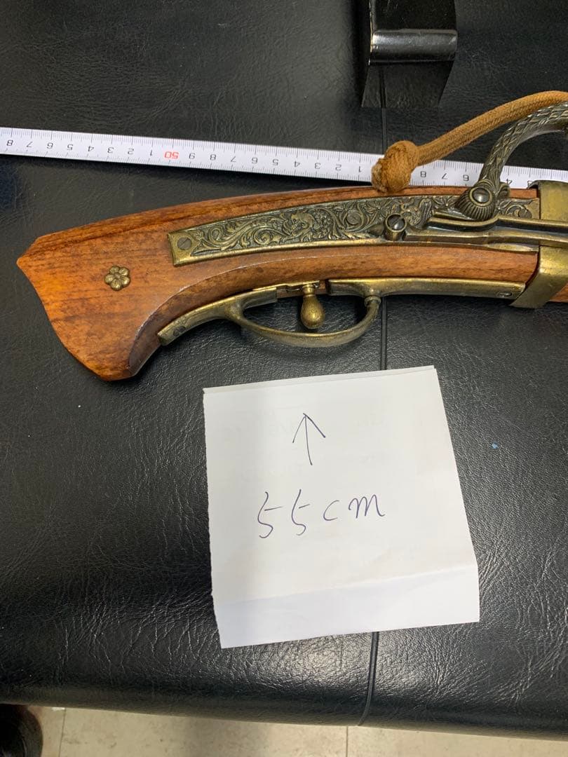 古式銃 装飾銃　インテリア安全銃　木製と金属製 展示用スタンド付き