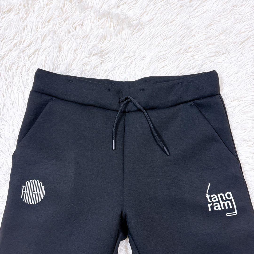 極美品 タングラム パンツ Lサイズ ロゴ ダンボール ニット スウェット 黒