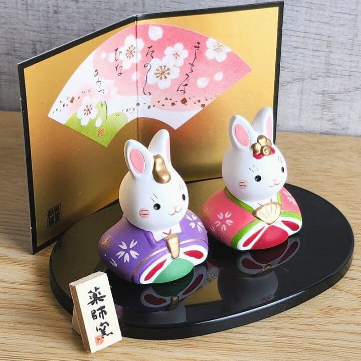 ひな人形 】うさぎ 兎★ひな祭り グッズ 置物 置き物 雑貨 オブジェかわいい春