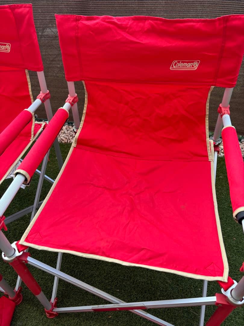 Coleman 折りたたみチェア レッド 2脚セット