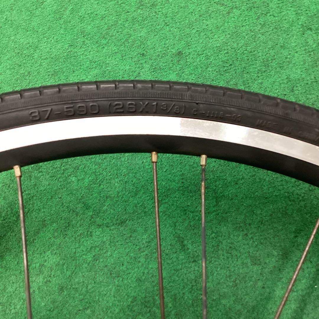 アルミリム　後輪 26x1-3/8 タイヤ付 外装7段　26インチ　シュライン