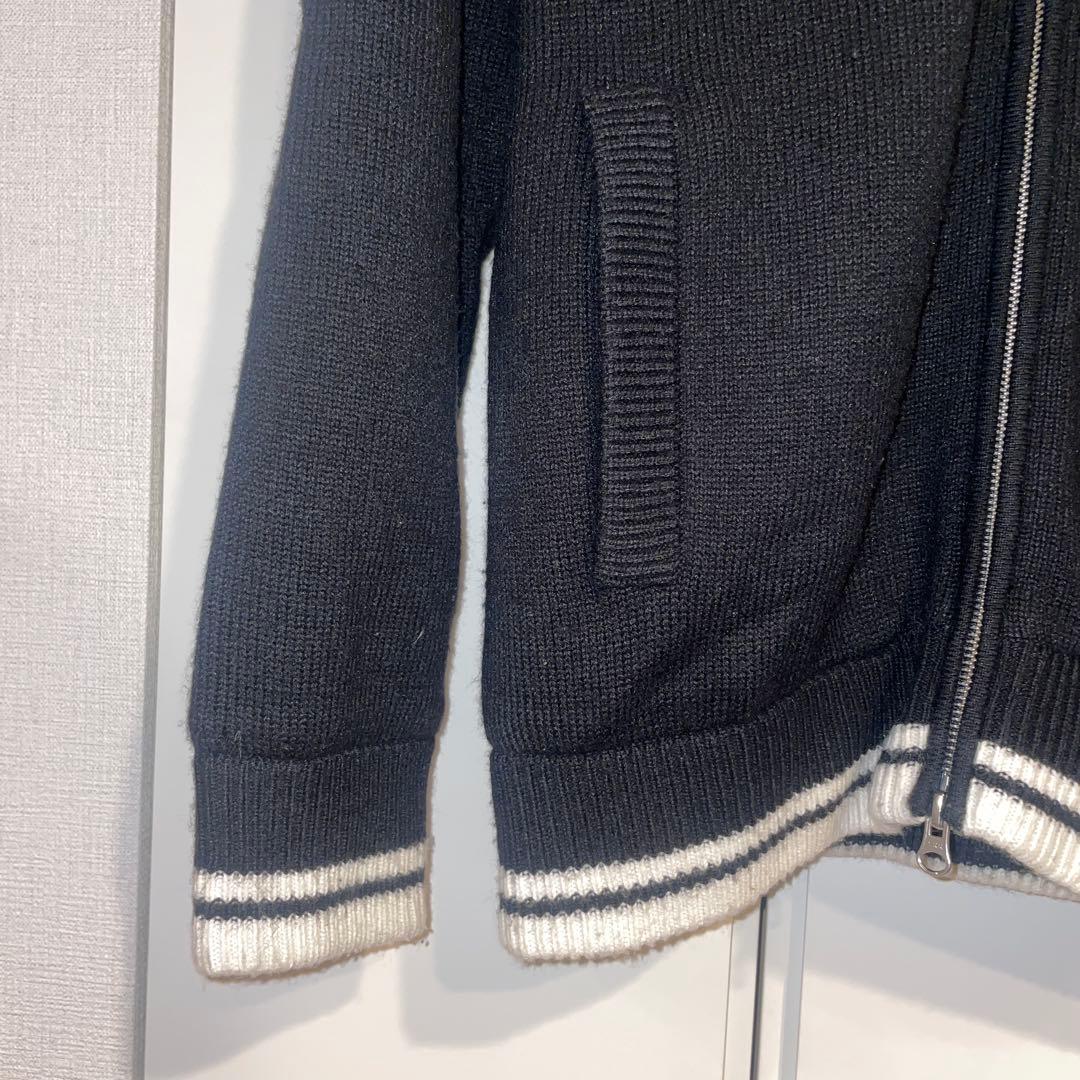 【美品】JACKBUNNY ブラック 黒 ジップアップニットジャケット