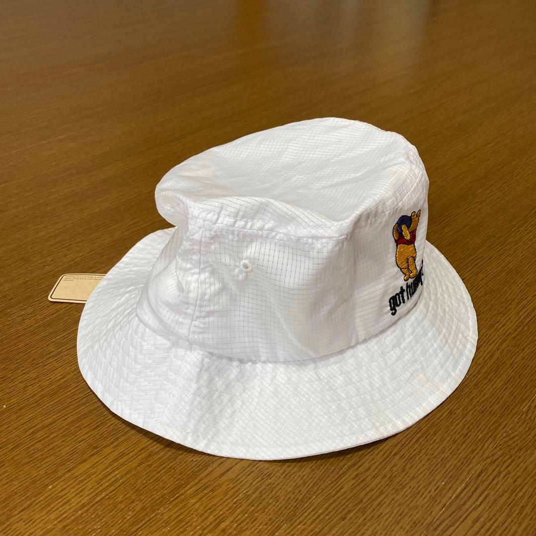 ビームス　ゴルフ　バケットハット　白　プーさん　春夏　メッシュ　レディース　新品