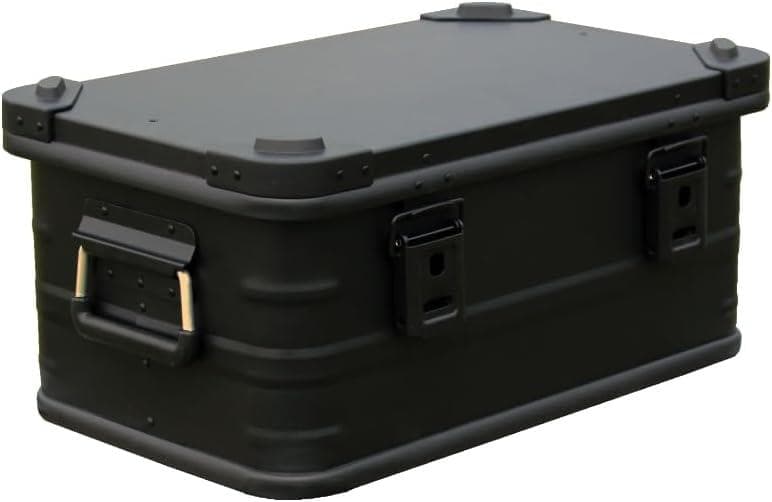 マットブラック スタッキングアルミコンテナボックス30lアウトドア収納ボックス