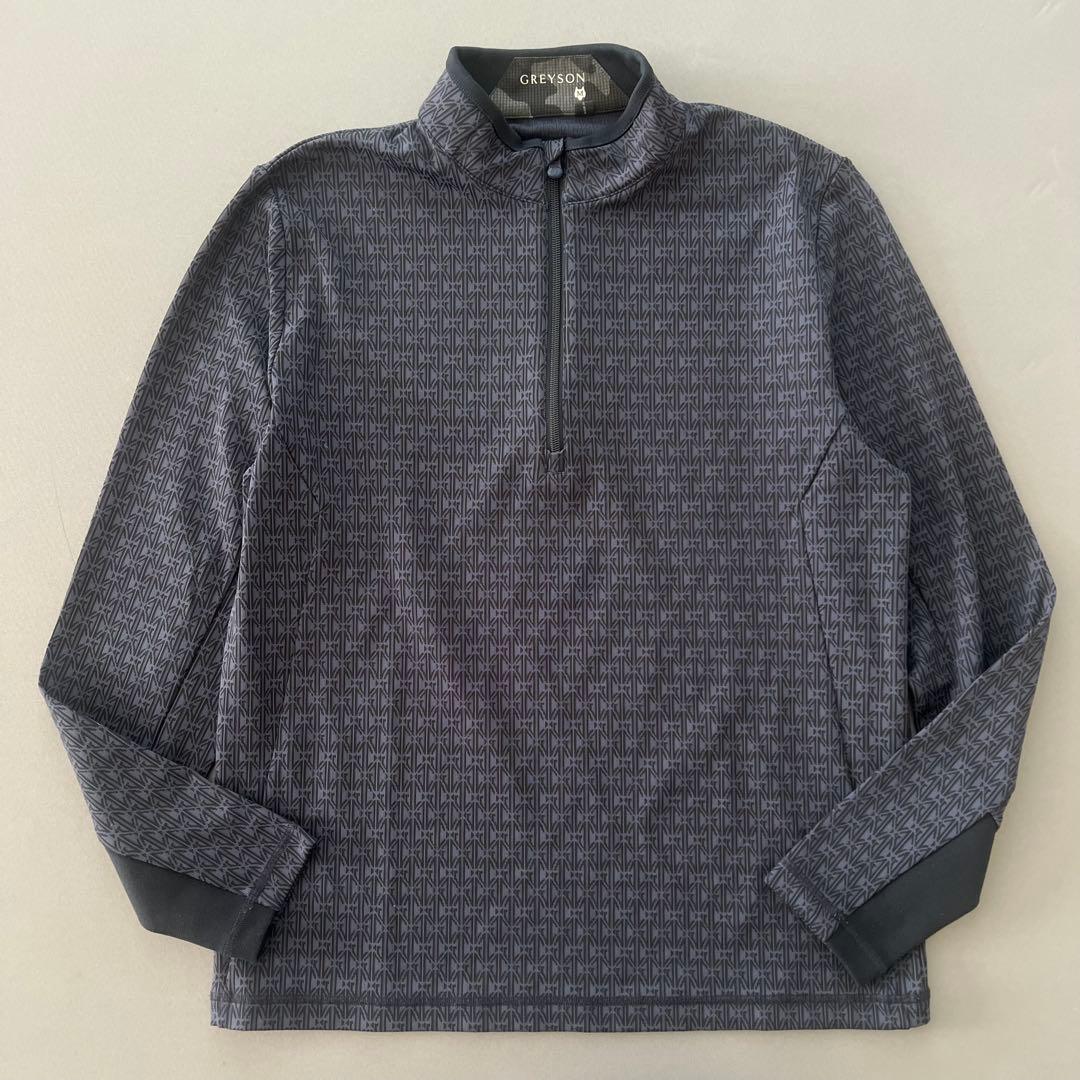 GREYSON グレイソン　総柄　ハーフジップ 長袖シャツ　メンズ　ゴルフ