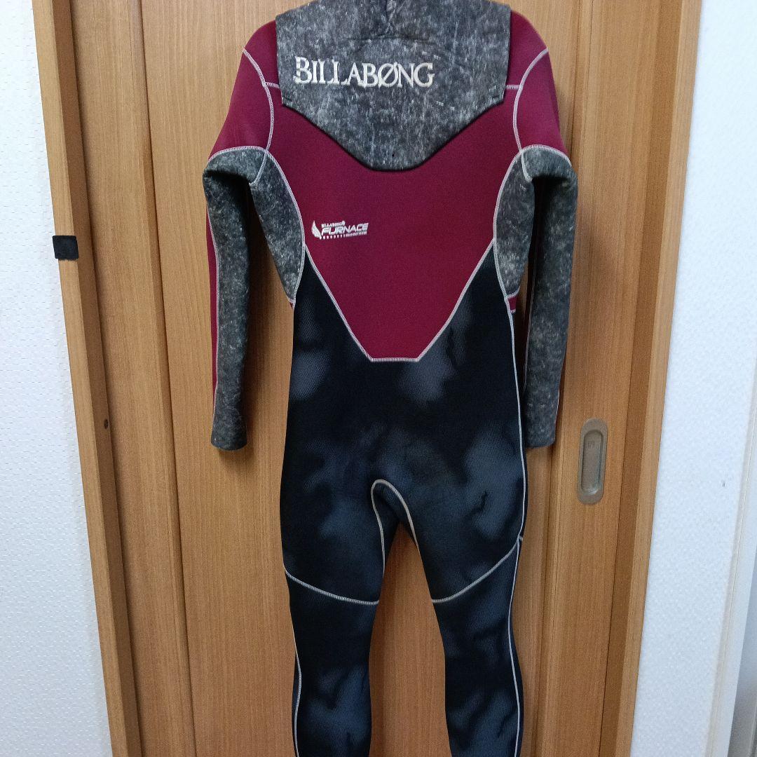 BILLABONG 3m フルスーツ ワインレッド・黒