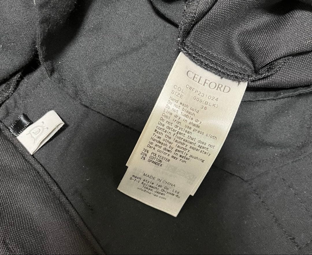 【CELFORD　GOLF】ストレッチオックスショートパンツ 黒36