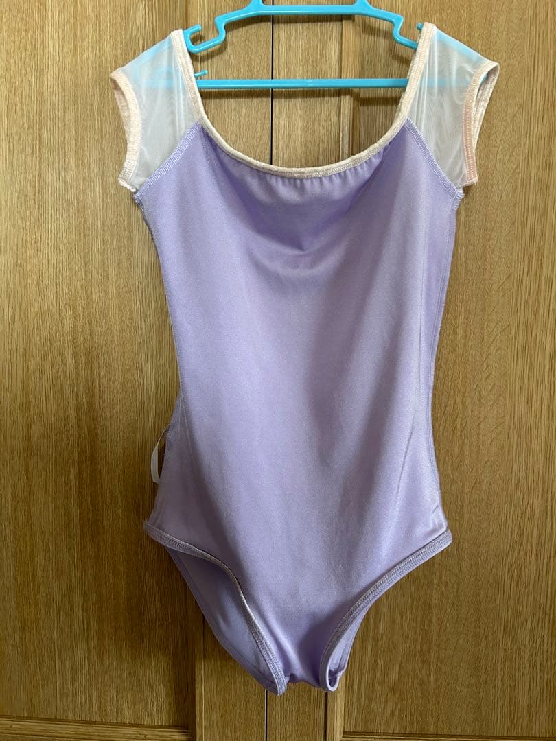 YUMIKO レオタードSL オーダー 薄紫 ベロア スペイン製