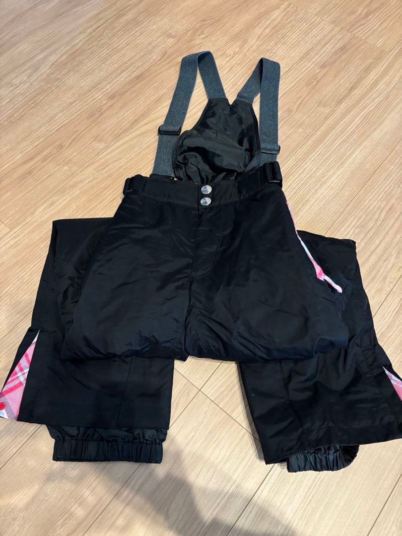 DESCENTE スノーボードウェア 子供用 ピンク系チェック