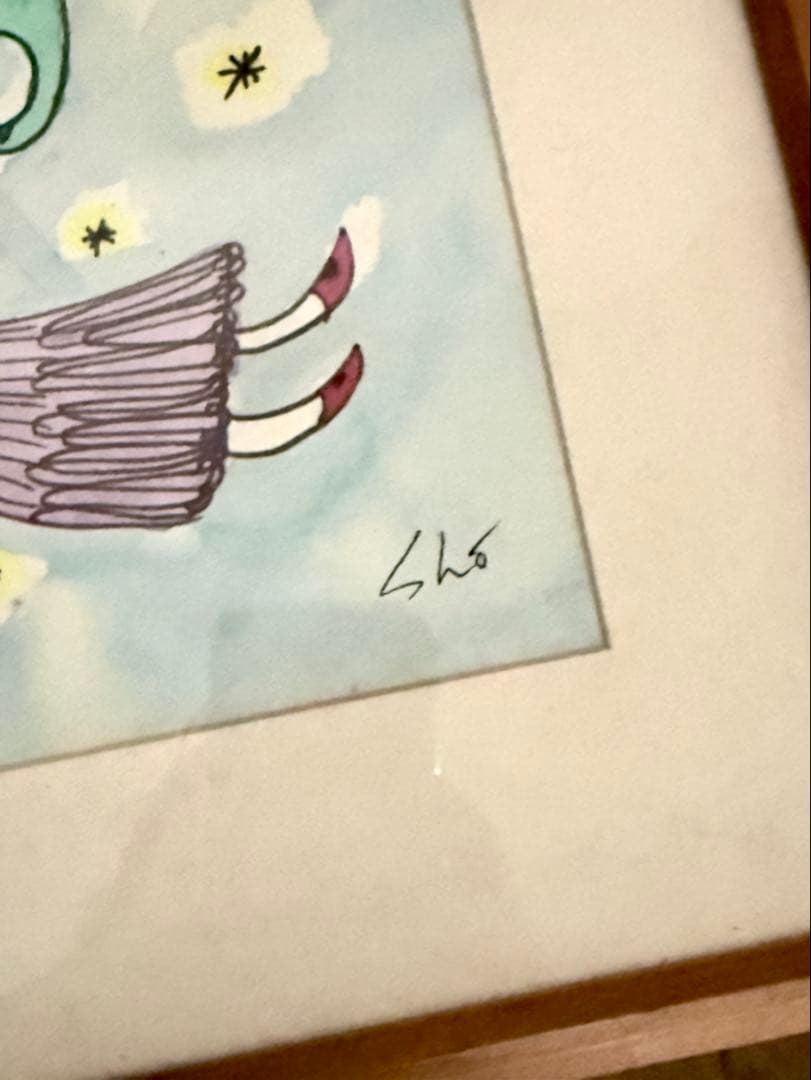 【原画】アンティークショップ購入 水彩画「Sho」星座シリーズ 2点