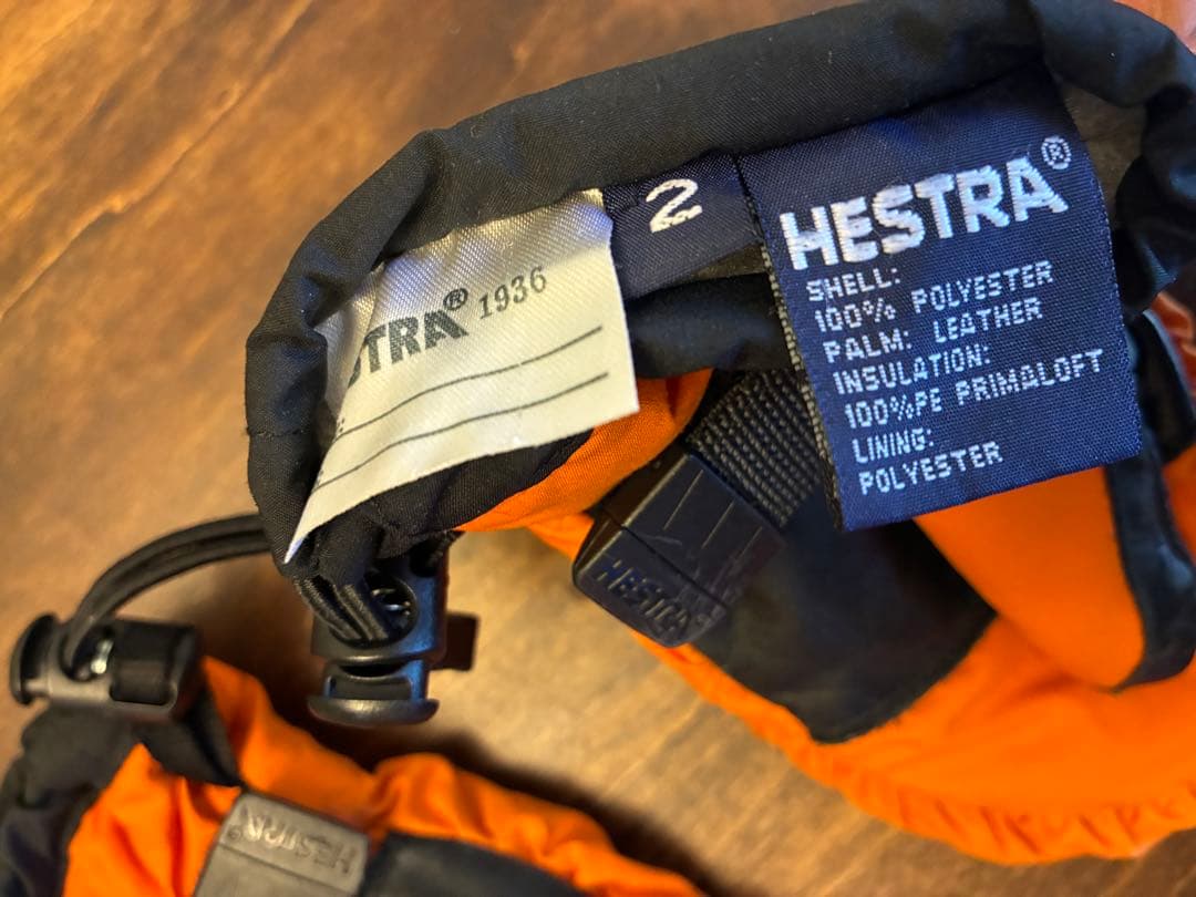 キッズ HESTRA スキーグローブ サイズ2 オレンジ