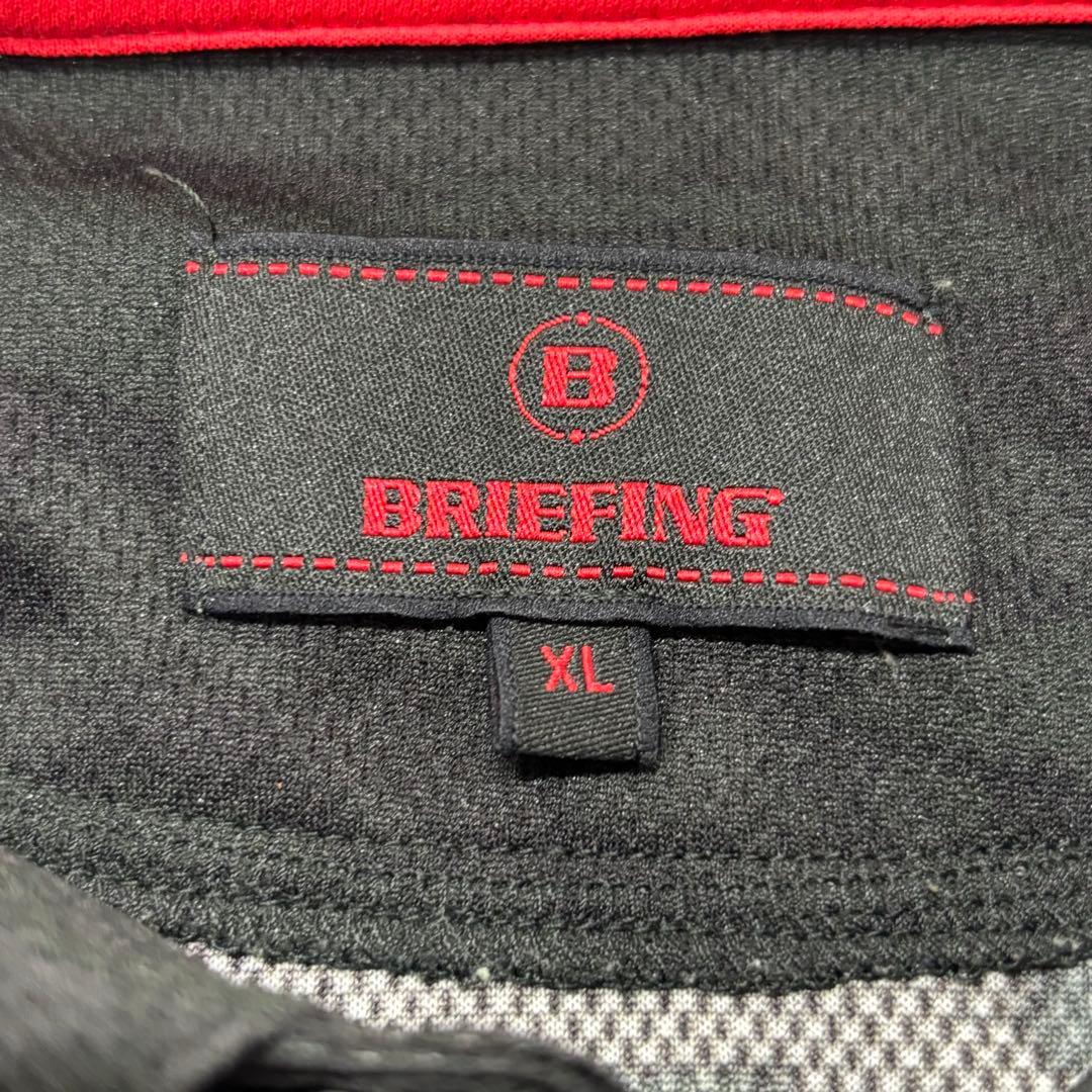 【美品】BRIEFING ブリーフィング 半袖ポロシャツ シャドーカモ 黒 XL