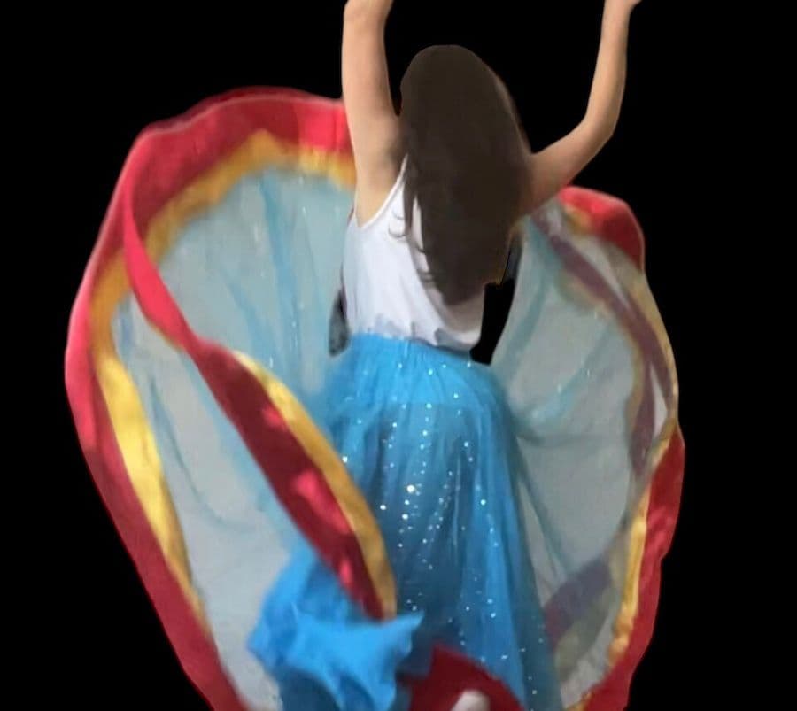 ベリーダンス用ビーズ装飾フレアスカート720 degrees ダンススカート