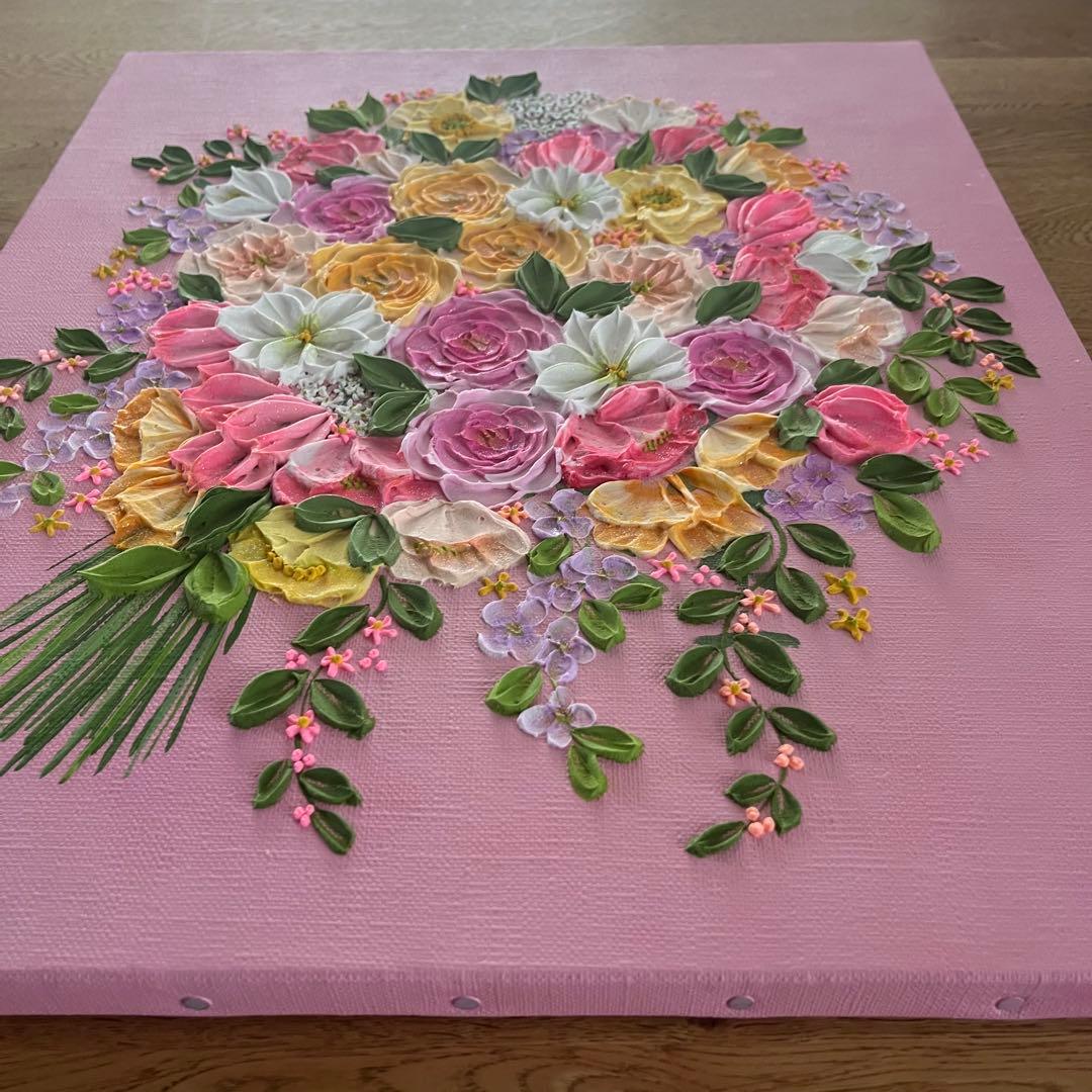 花束 花束の絵 ブーケ 花の絵 花 ブライダル パネルアート 壁掛けアート