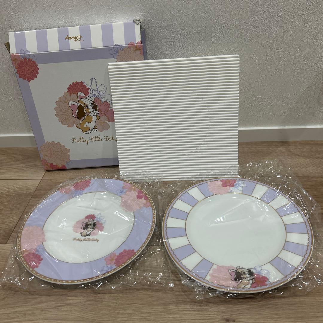 Noritake (ノリタケ) ディズニーストア　Lady プレート２枚セット