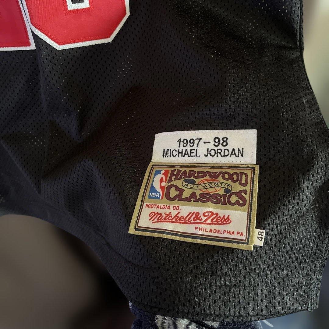 美品‼️BULLS JORDAN NBAゲームシャツ Mitchell&Ness