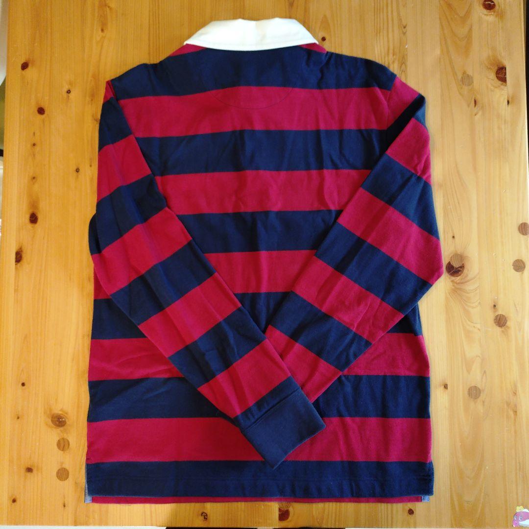 BROOKSBROTHERS　 ラガーシャツ 赤と紺 ストライプ