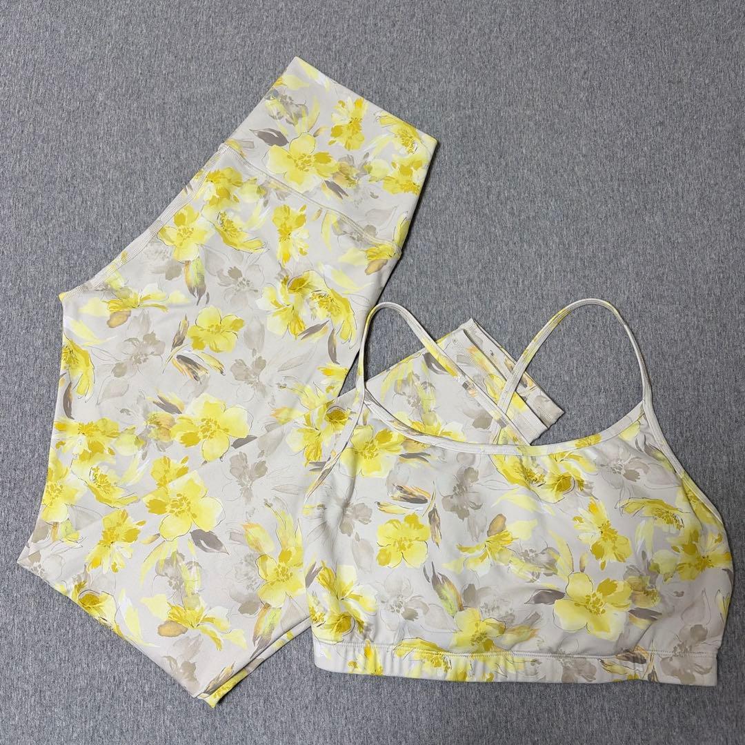 【美品】SUKALA ヨガウェア 上下セット Lサイズ 花柄 LAVA