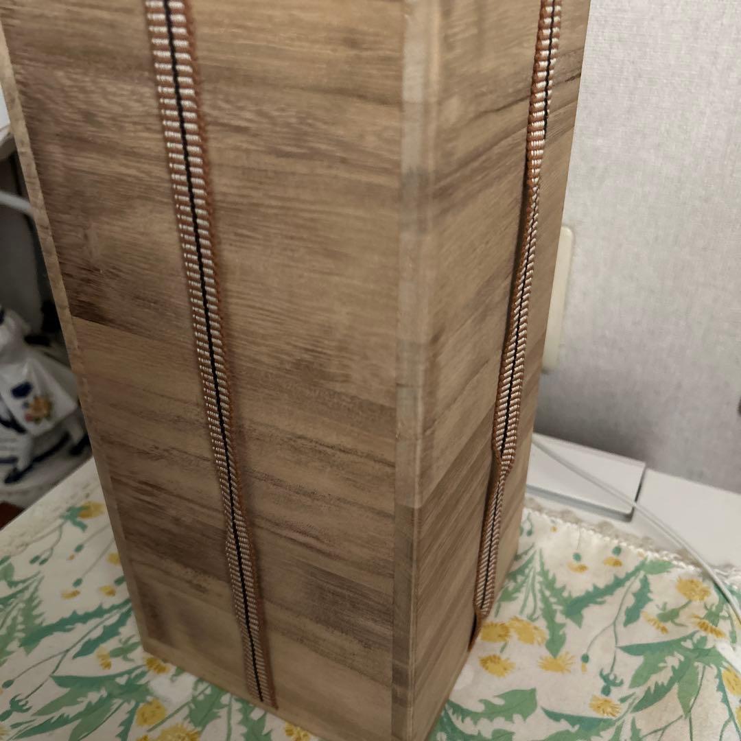 松園 陶器製円筒形花瓶 木箱付き