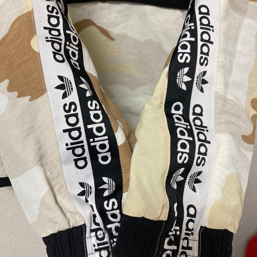 美品adidas トップスR.Y.V.ジャケット ベージュ黒カモフラージュ柄XL