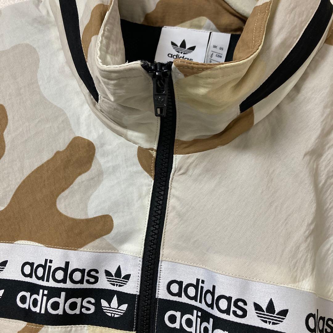 美品adidas トップスR.Y.V.ジャケット ベージュ黒カモフラージュ柄XL