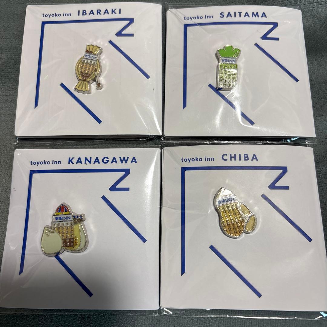 【新品未開封】東横イン ピンバッジ　10県10種セット 関東、関西、中国、四国等