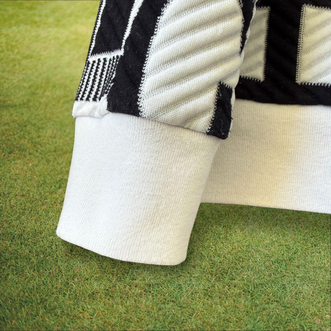 現行モデル　パーリーゲイツ　ジャケット　総柄　M〜L相当　黒　白　ブルゾン　4
