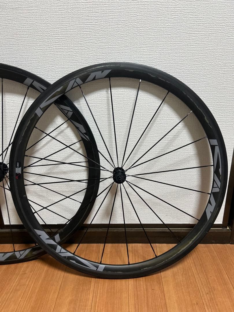 ICAN 「38Cカーボンホイール」　中古　クリアハゲあり