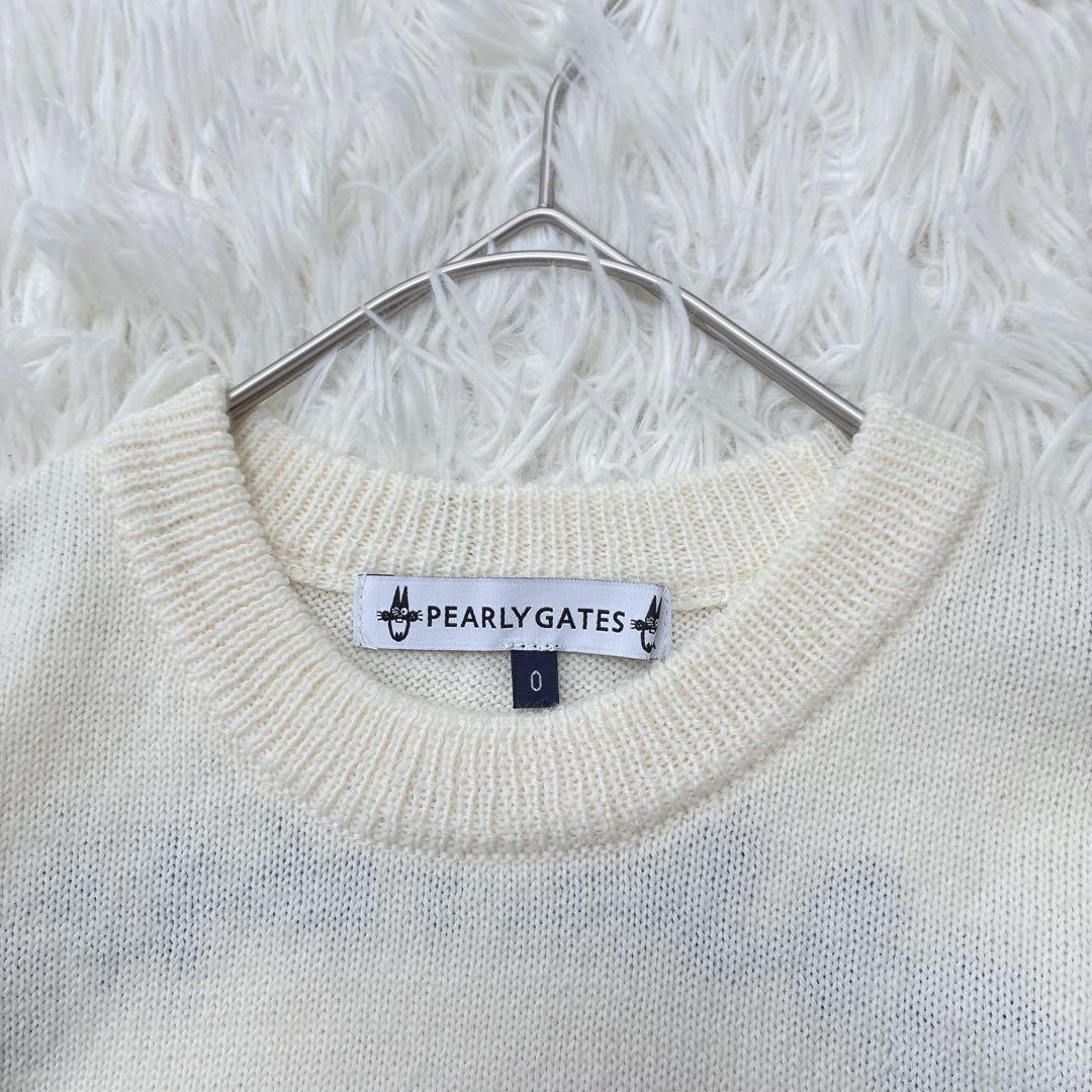 パーリーゲイツ ゴルフ ニャロメバックプリントニット ウールセーター ロゴ刺繍