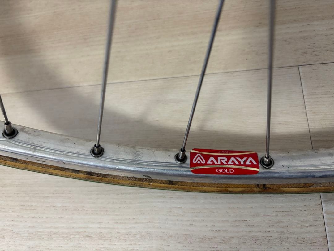 DUR-ACE ARAYA GOLD 完組ホイール 前後　njs 競輪