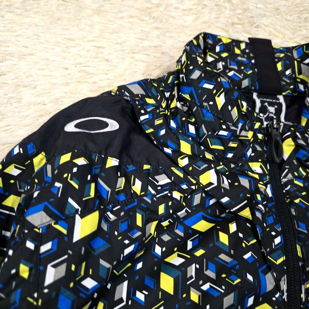 美品 Oakley オークリー◆ゴルフ ジャケット モザイク柄 Lサイズ 防寒