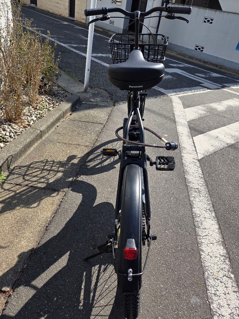 パナソニック 電動アシスト自転車 ブラック 前カゴ付き BE-ELSW013
