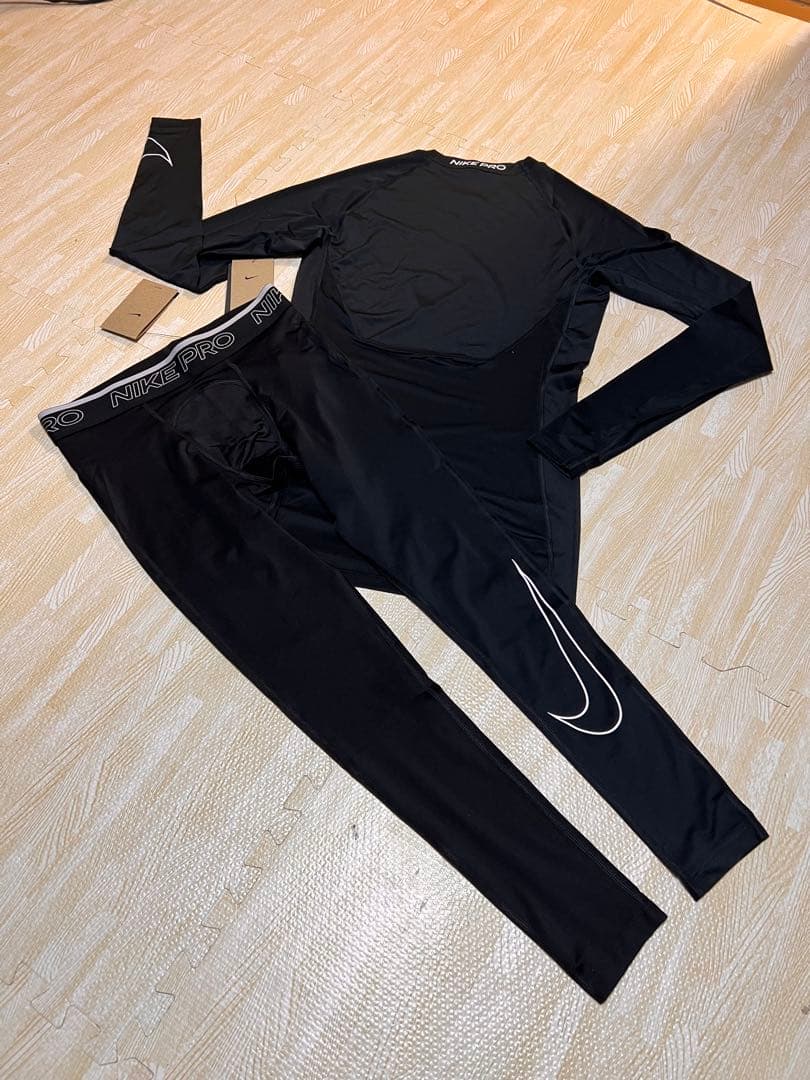 Nike Pro ブラックジャージ上下セット L