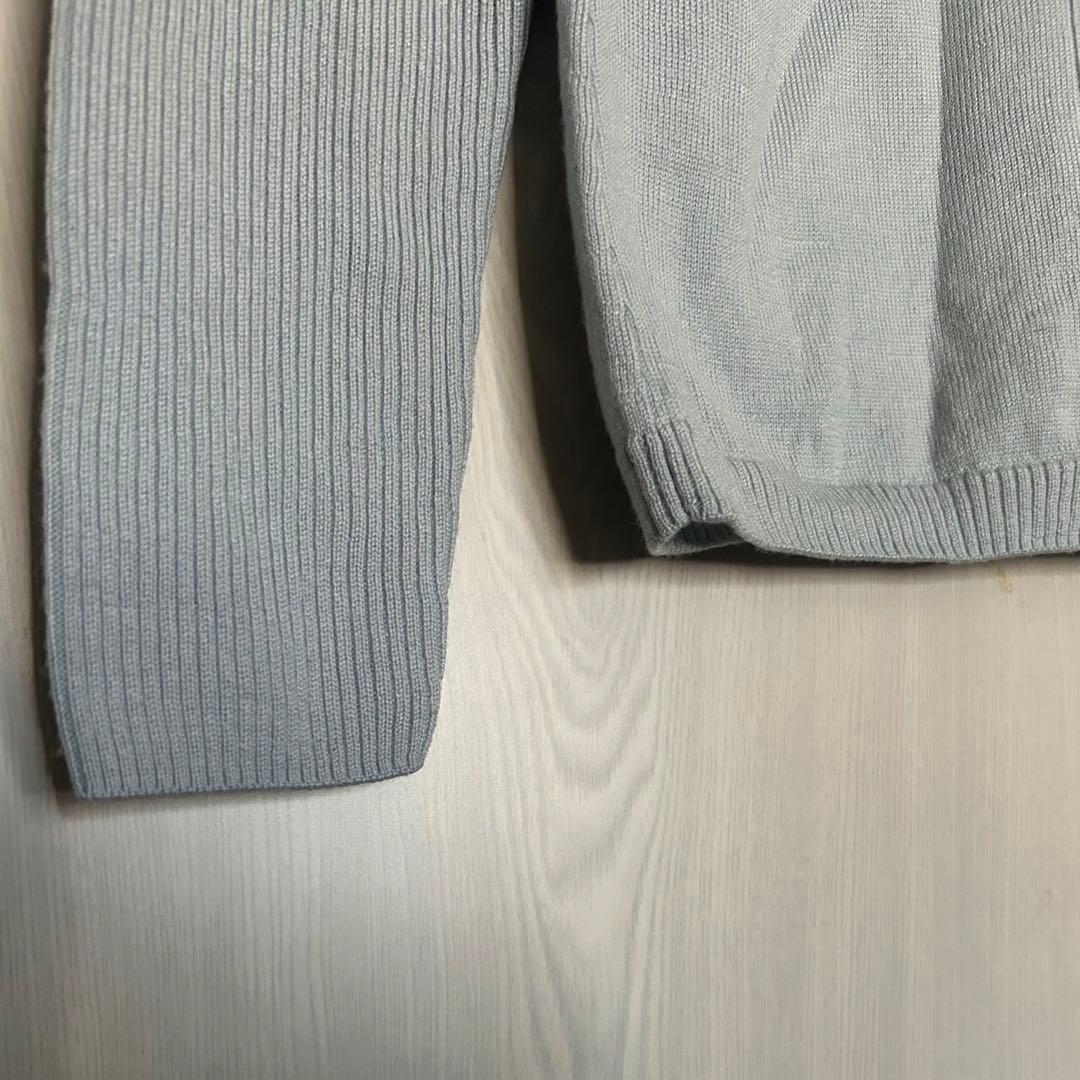 courrèges クレージュ ハイネックニット ブルー 水色