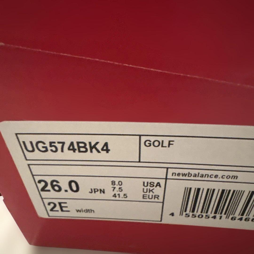 未使用タグ付きnew balance 574 ゴルフシューズ 26.0cm