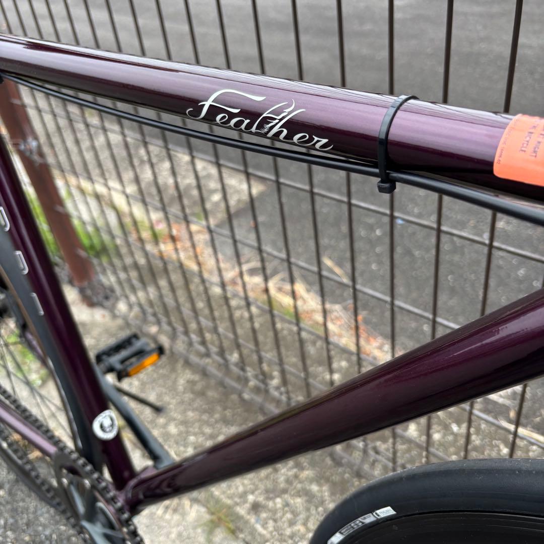 FUJI FEATHER クロモリ ピスト 54 ディープパープル