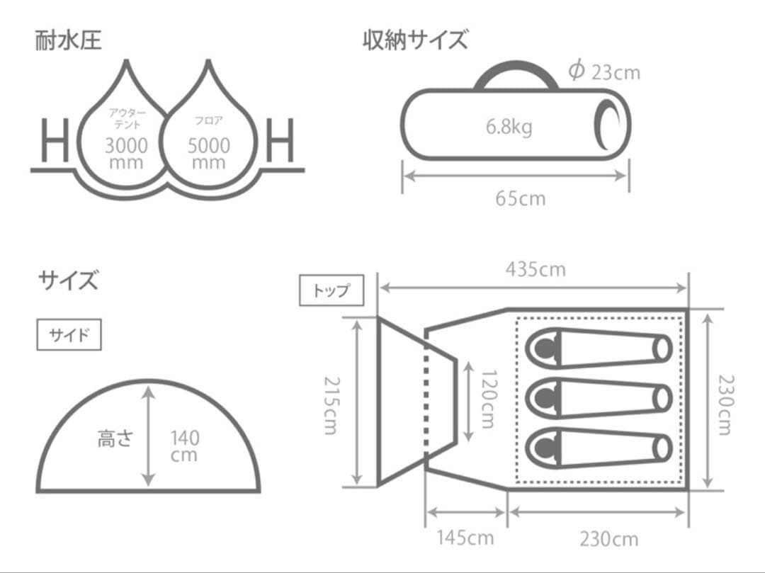 TANDEM DOD キャンプテント