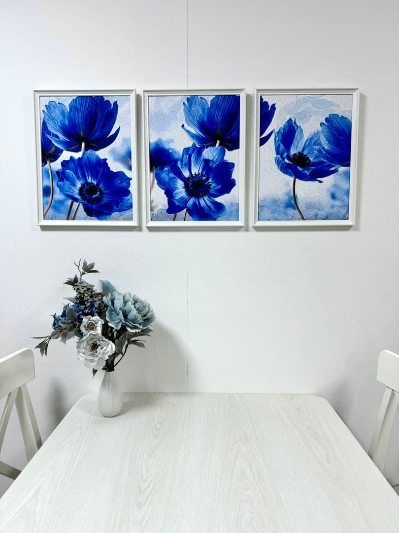 No.227フレーム付きキャンバスアート　インテリア　花の絵画　アートポスター