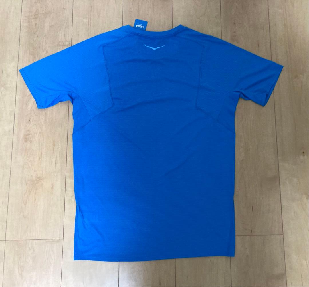 HOKA ホカオネオネ ランニング Tシャツ Sサイズ ブルー 新品タグ付き