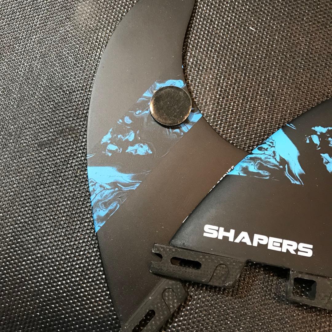 SHAPERS サーフボードフィン 3枚セット ブラック・ブルー