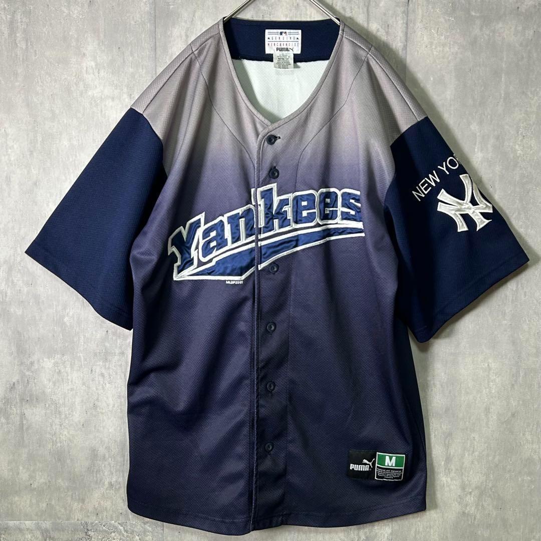 希少 Puma × MLB 公式 ヤンキース ベースボールシャツ ヴィンテージ
