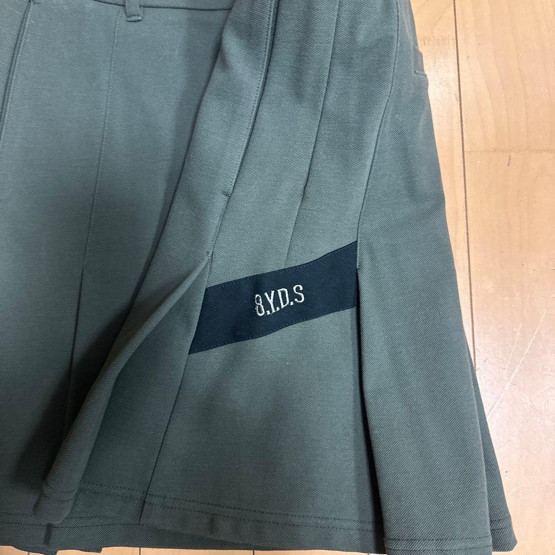 8 YARDS カーキ プリーツスカート