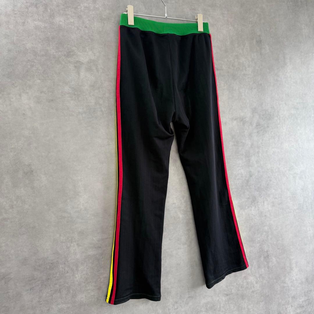美品 00s old adidas アディダス トラックパンツ ラスタカラー L