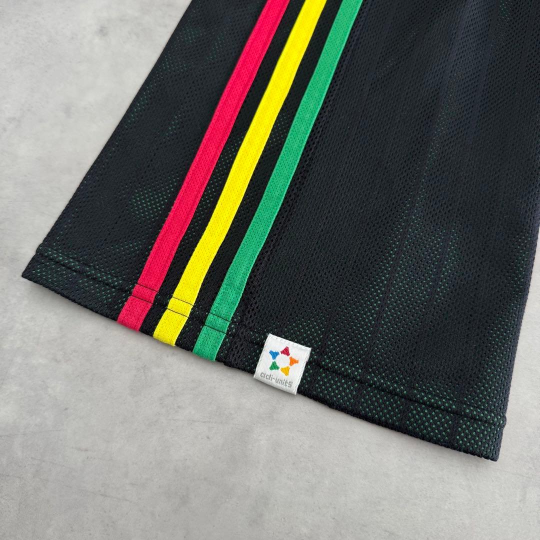 美品 00s old adidas アディダス トラックパンツ ラスタカラー L