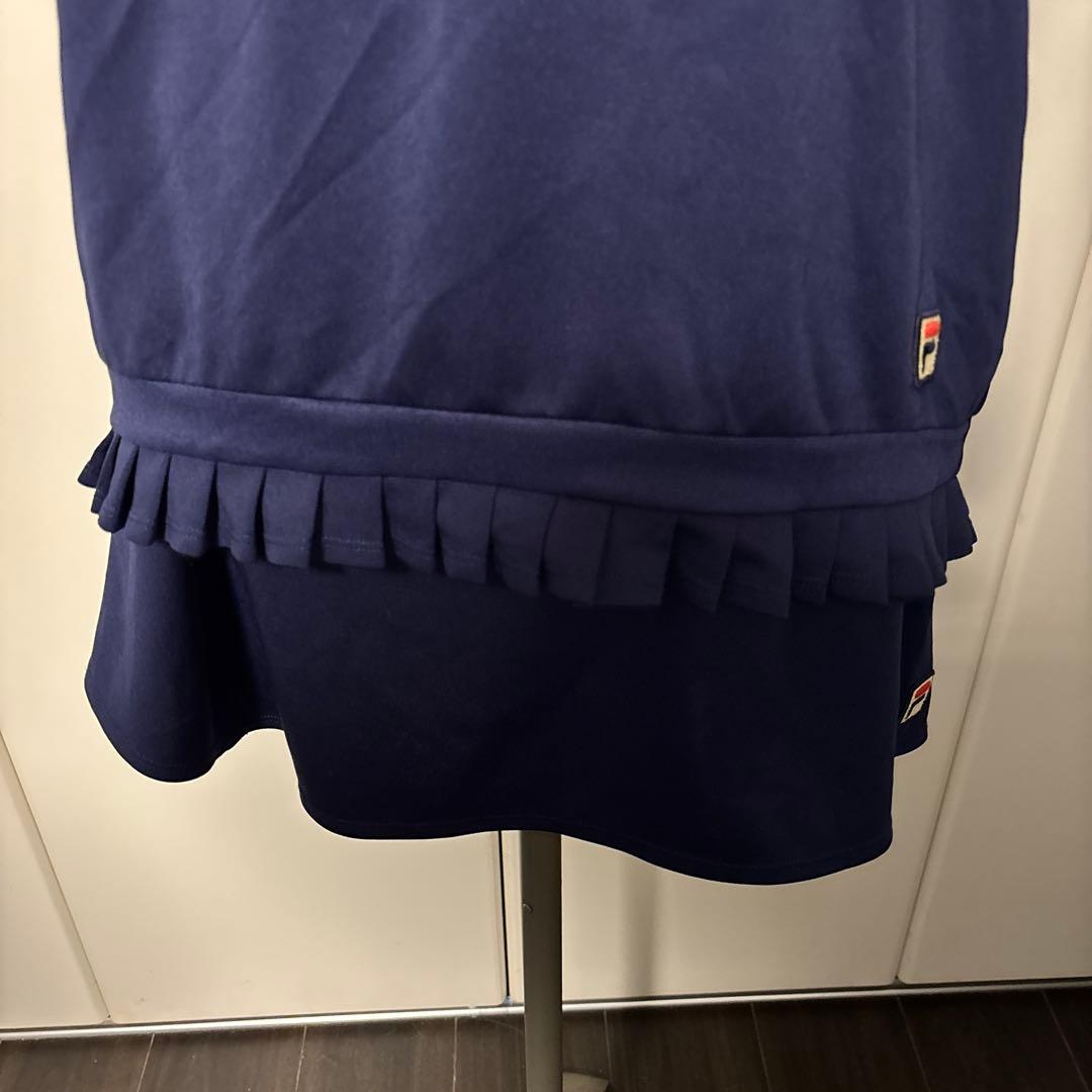 FILA ネイビー フリル付き半袖ウェア　セットアップ