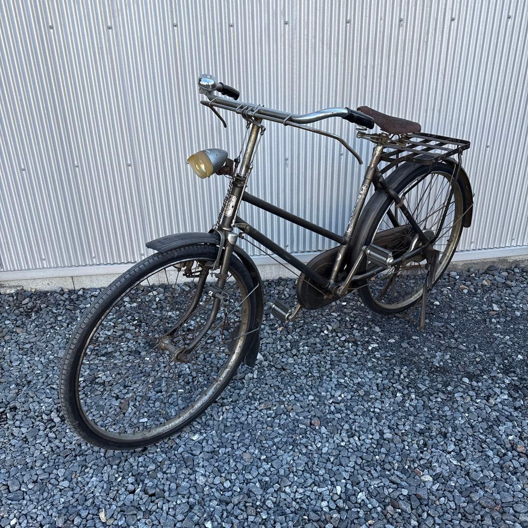 昭和レトロ自転車　実用車　ナショナル　ビンテージ