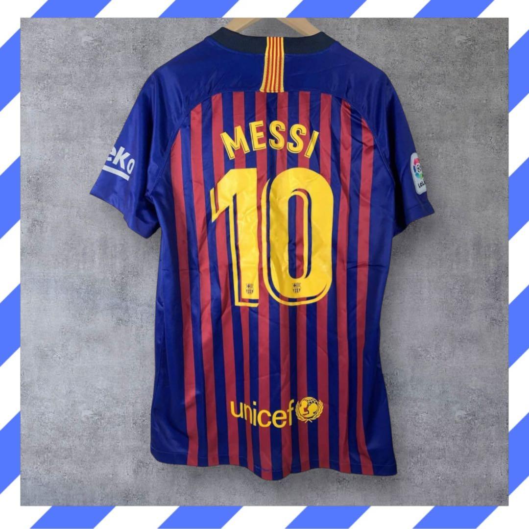 【美品】FCバルセロナ メッシ 10番 ユニフォーム 18/19 ホーム L