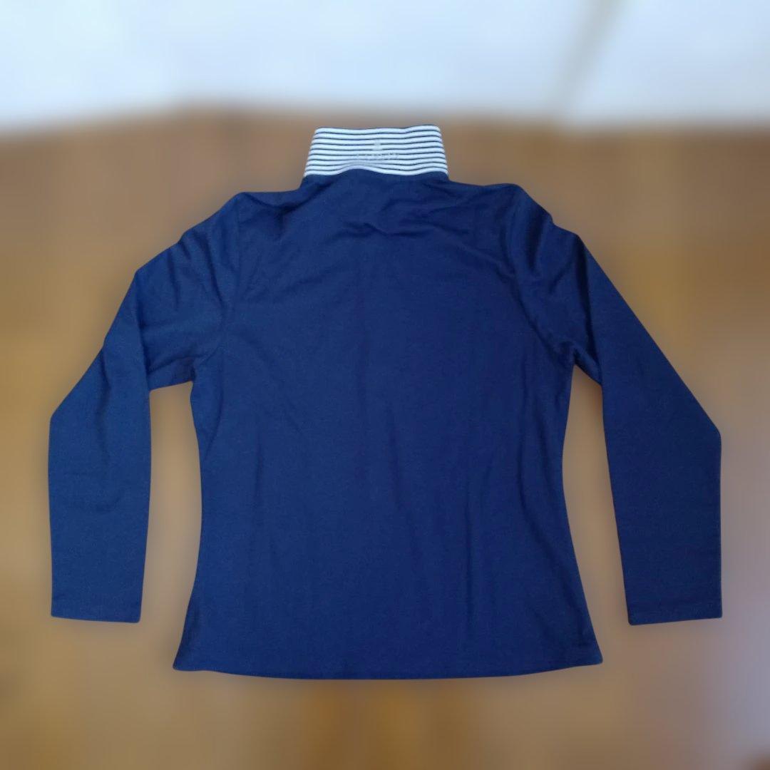 LANVIN SPORT 長袖ポロシャツ レディースサイズ　LL（42）紺